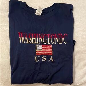 Navy Washington DC USA Graphic T-Shirt vintage